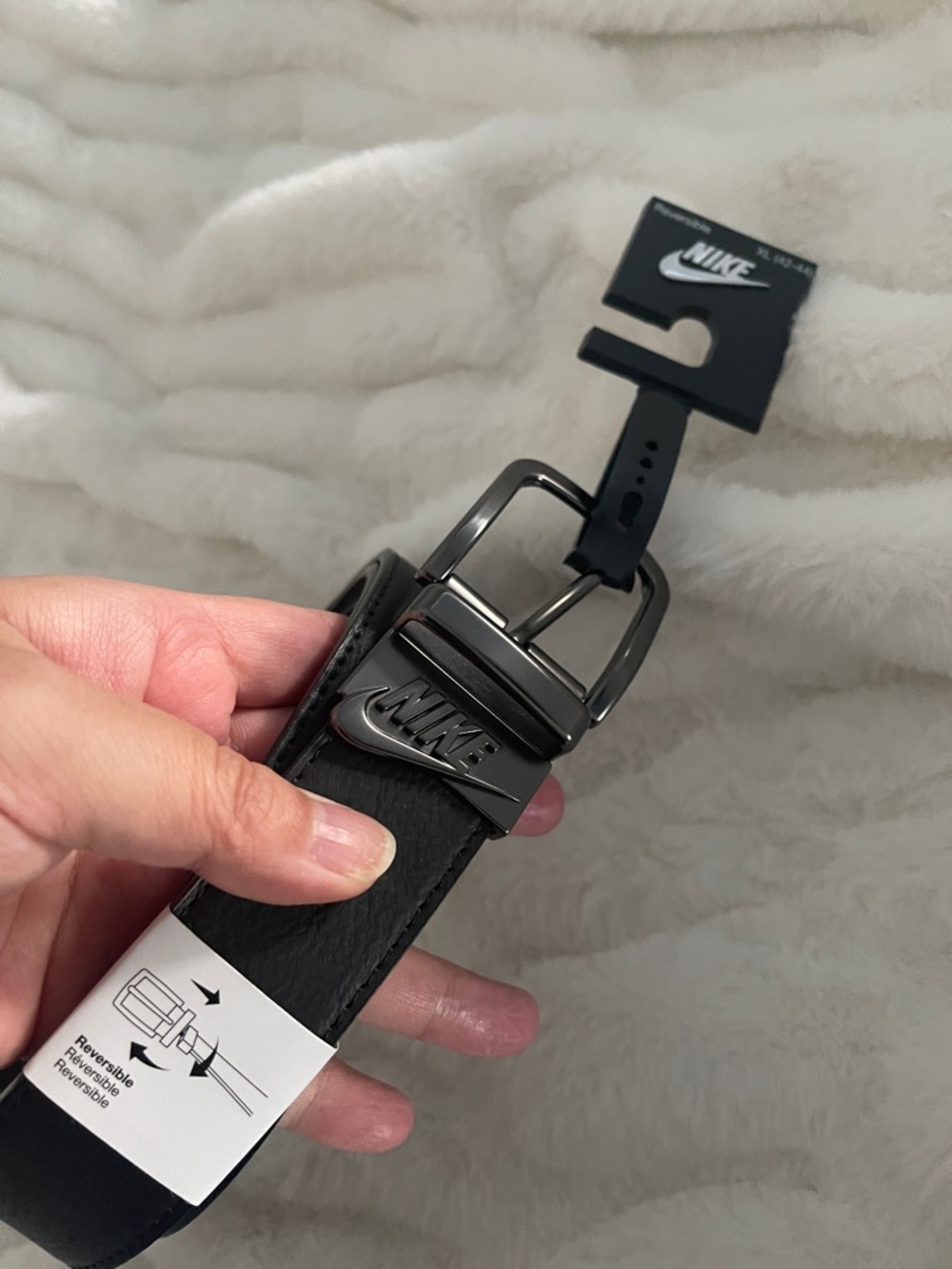 Nike Men’s Black Leather Belt  XL